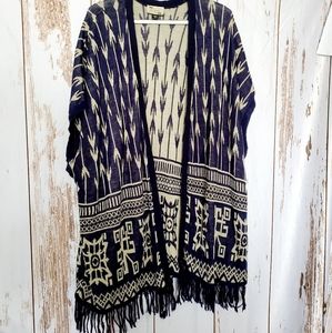 Aztec  boho kimono with fringe
